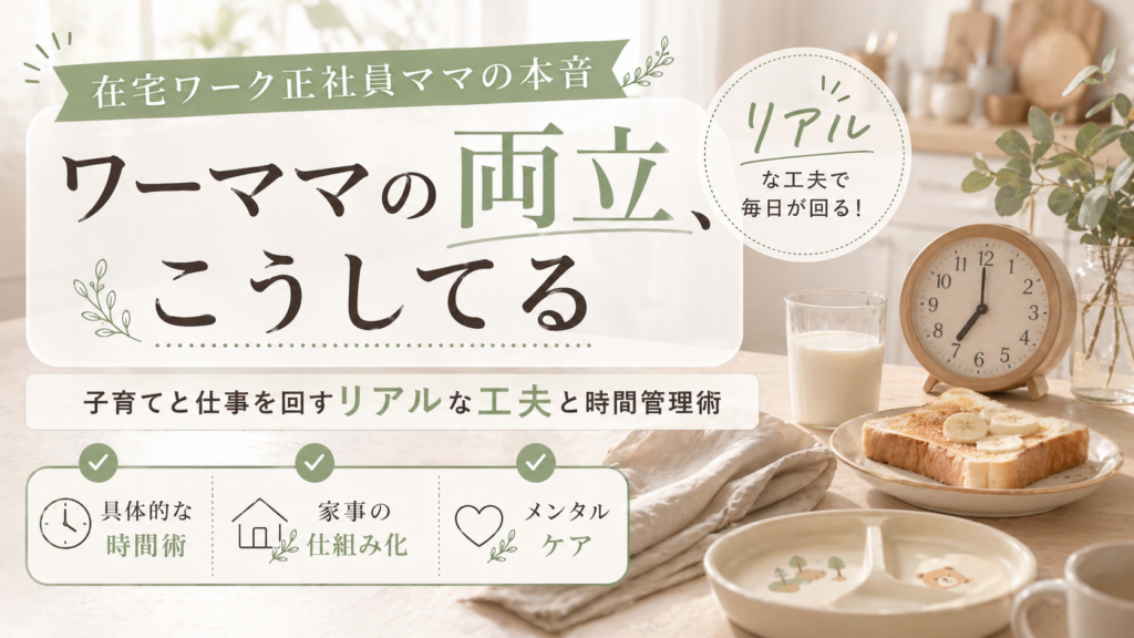 在宅ワーク正社員ママが語る！子育てと両立するためのリアルな工夫と時間管理術のサムネイル画像