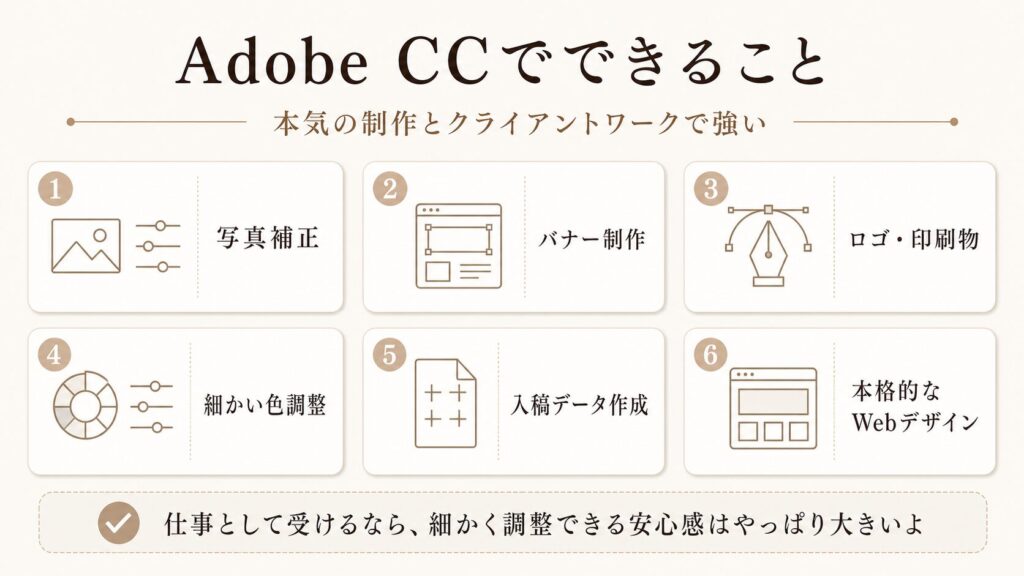 Adobe CCでできること 図解